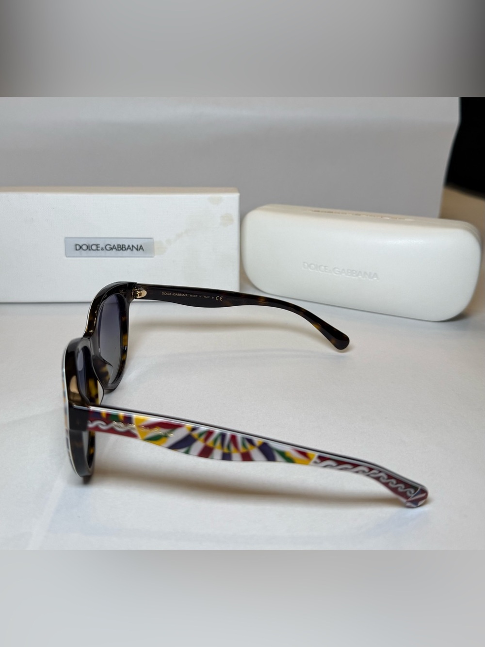 Dolce & Gabbana Multicolor Geometric Cat-Eye Sunglasses - Black Lenses - Picture 5 of 11
